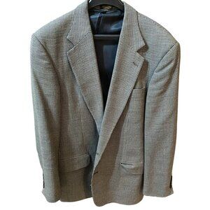 Oscar De La Renta Mens Sports Coat 44 Long Tailored 100% Wool